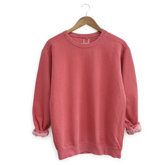 Comfort Colors Oversized Crewneck Sweater - Color: Crimson - Picture 2 of 4